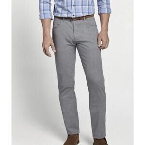 Peter Millar Gray Cotton Mountainside Flannel Five-Pocket Pants Trousers 36 X 32